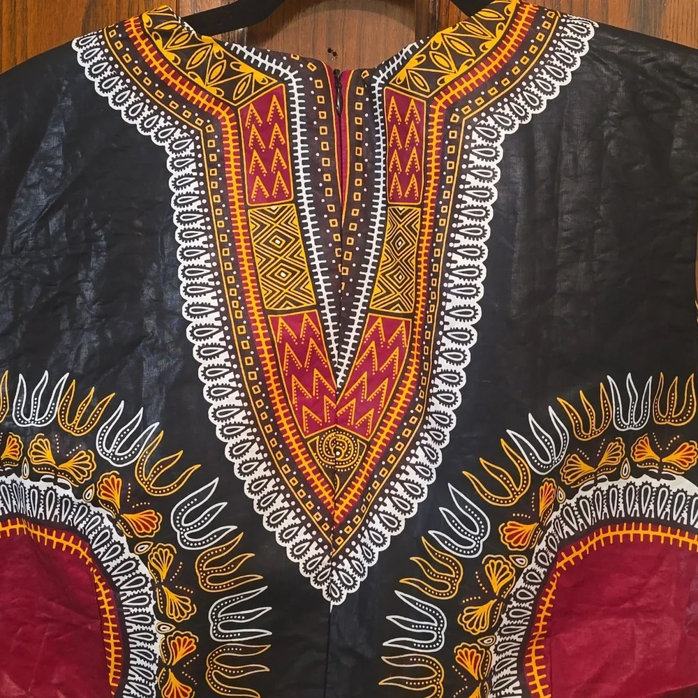 NWOT Colorful Sleeveless Dashiki Top - Picture 3 of 3